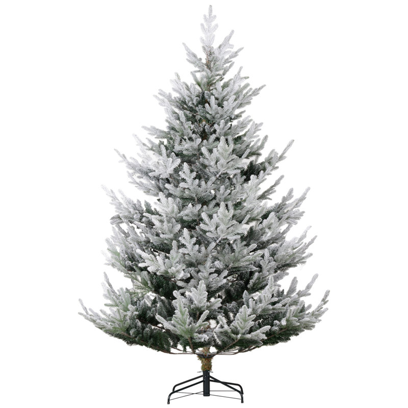 Arbre de Noël artificiel 7,5 pi avec 1218 branches, ouverture automatique, feu, base en acier