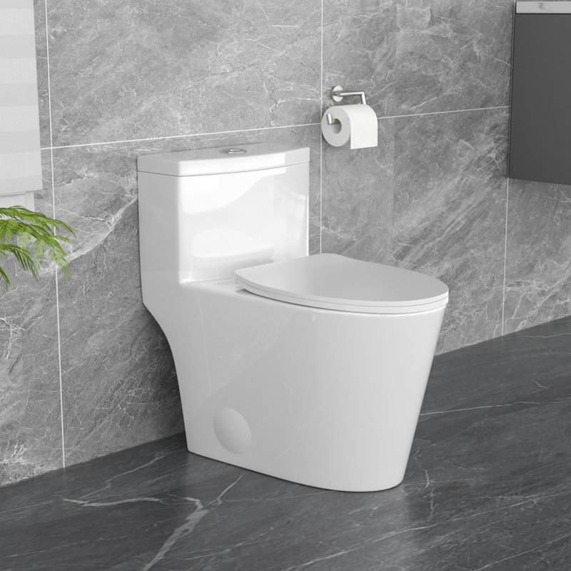 1.1/1.6 GPF Dual Flush Elongated one piece toilet 12" Rough In Top Button Flush ADA Seat Height Toilet