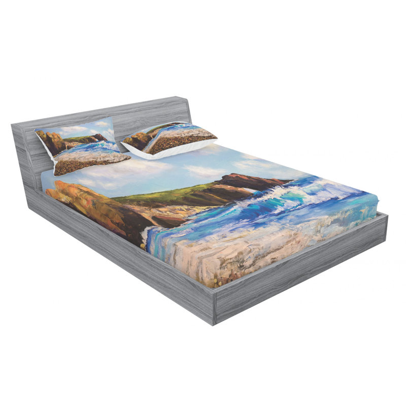 Microfiber Sheet Set, Queen Sheet Set with Fitted Sheet