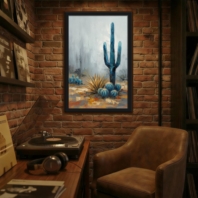 Plantes et fleurs, paysage de cactus du désert, reproduction d'art sur toile, H 18 po x l 12 po