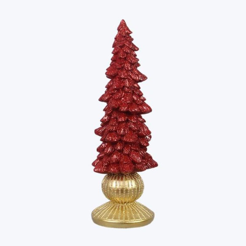 Arbre de Noël rouge en résine