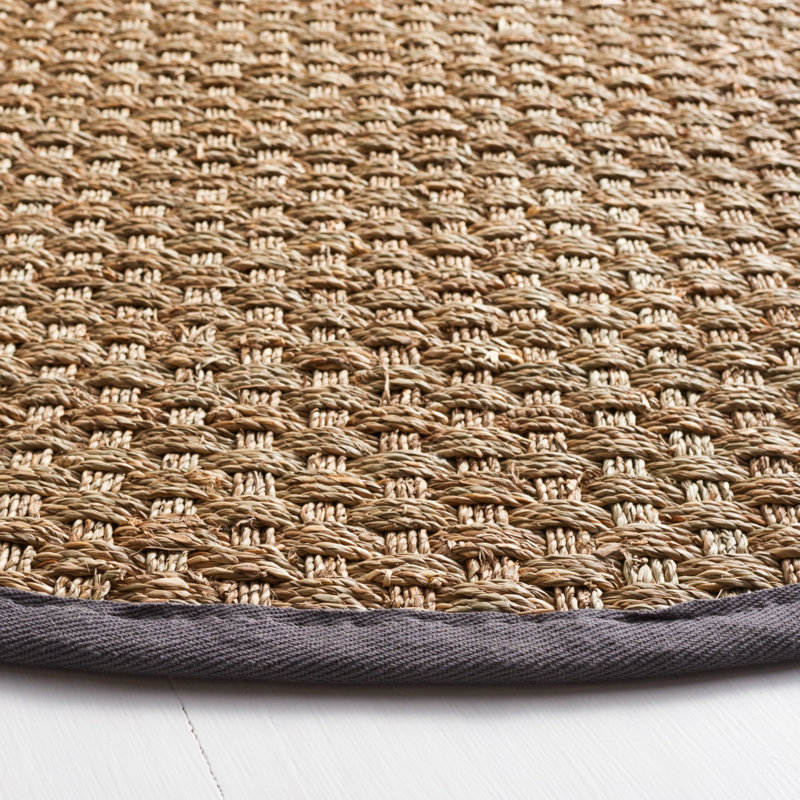 Arley Natural Fiber Seagrass Solid Color Rug, Round 10'