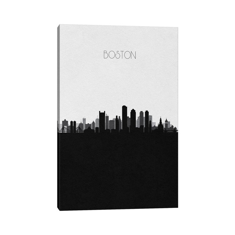 Boston Skyline by Ayse Deniz Akerman - Wrapped Canvas Gallery-Wrapped Canvas Giclée, 20.32 cm H x 30.48 cm W