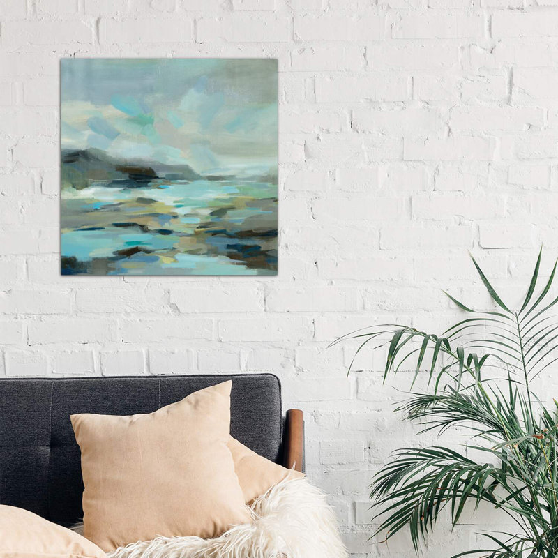 Blue Lagoon by Silvia Vassileva - Wrapped Canvas Painting, 66.04 cm H x 66.04 cm W x 1.91 cm D