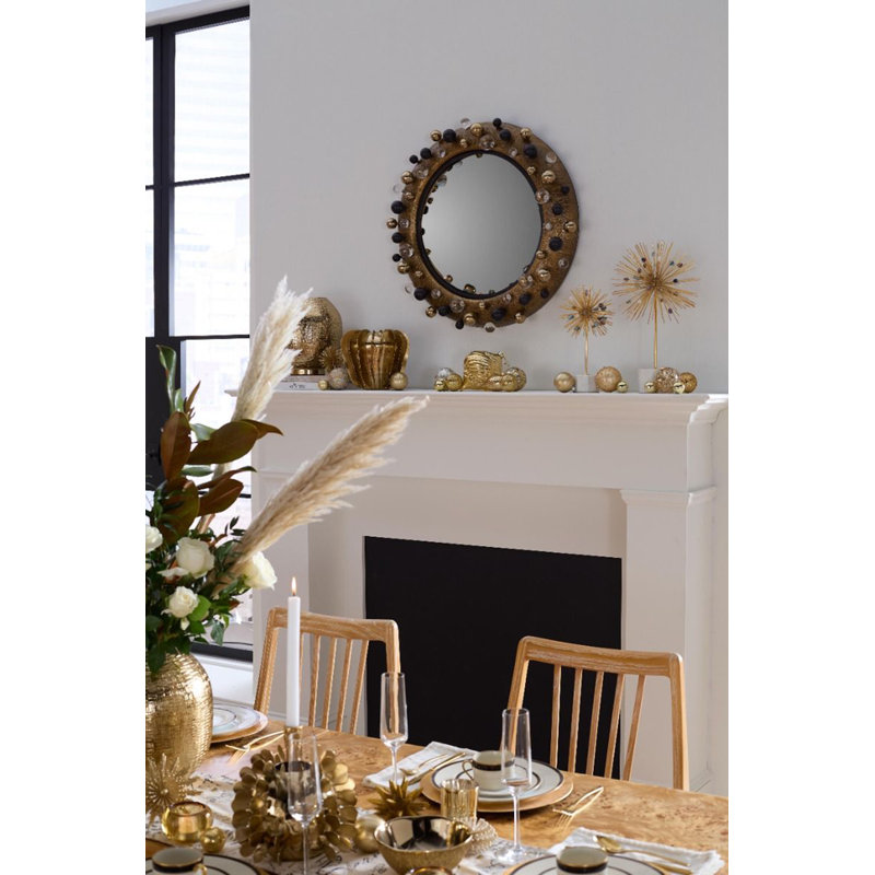 Eris Round Brass Mirror