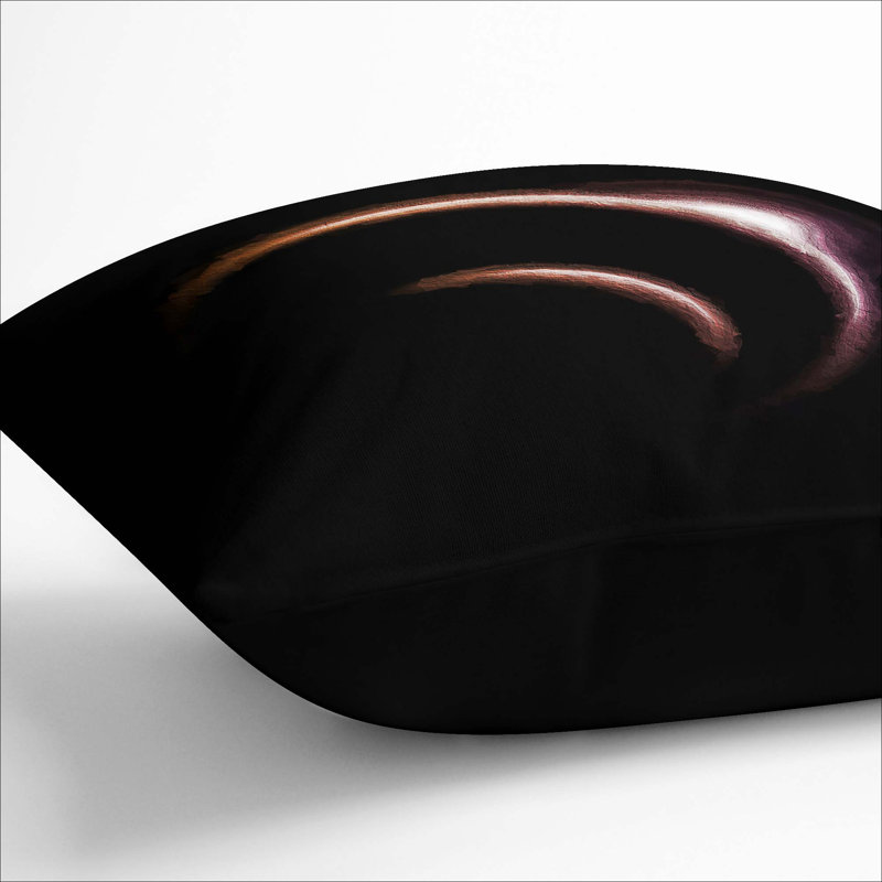 Square Throw Cushion, Black, 55cm H x 55cm W x 20cm D