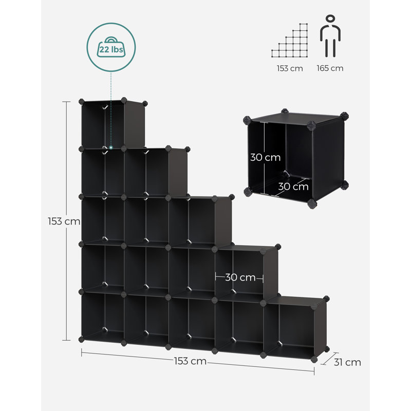 Brennon 125cm H x 153cm W Iron Standard Bookcase