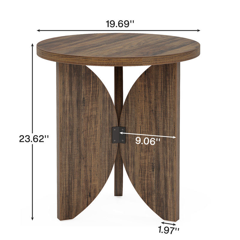 Table de bout ronde en bois