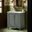 Meuble-lavabo rétro avec lavabo intégré en céramique 30 po Timeless