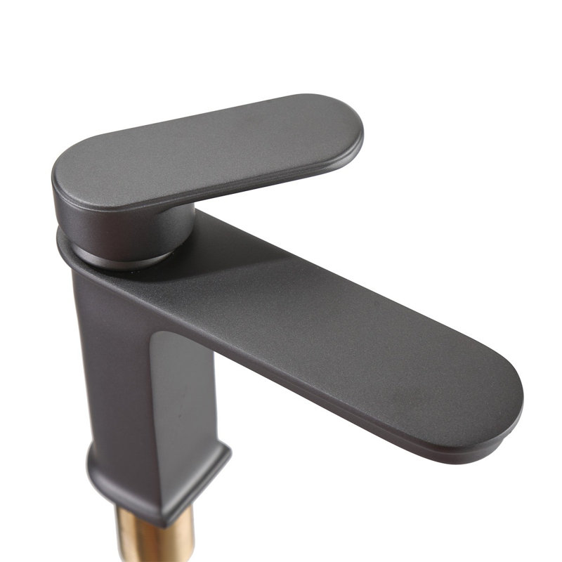 Robinet de salle de bain monotrou, gris