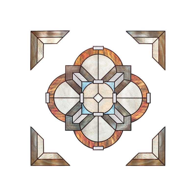 12" x 12" Amber Stained Glass Window Film