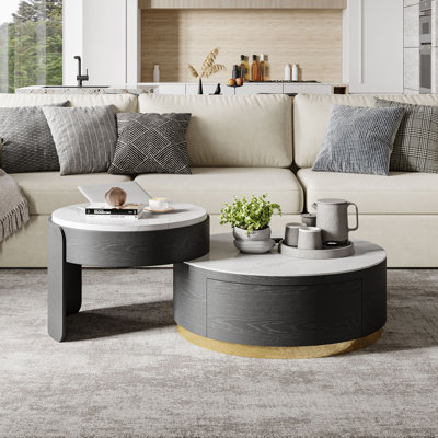 Amarpreet Stone Top Nesting Coffee Table