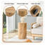 Table de bout cylindrique en bois massif - table d'appoint ronde moderne pour le salon, la chambre à coucher et le décor bohème-1231625558-1231625556