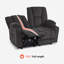 Causeuse électrique inclinable avec chaleur et massage, porte-gobelets, port de charge USB-188327050