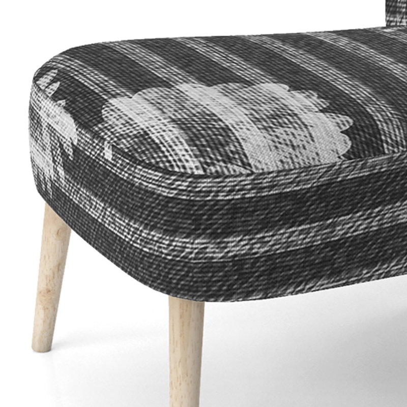 Chaise d'appoint rembourrée White Flower