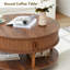 Table basse ronde avec porte coulissante-106538680