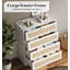 Commode 4 tiroirs pour chambre à coucher, commode en rotin-1990035906