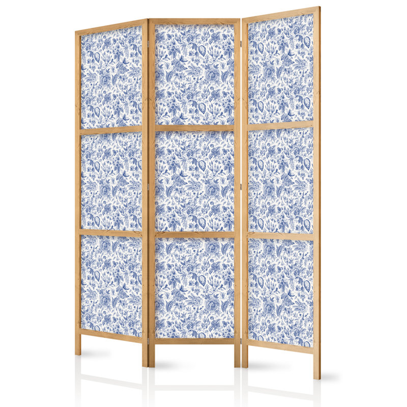 171cm H Solid Wood Folding Room Divider, 3, 171cm H x 135cm W x 1.2cm D