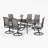 Emy 6 - Person Patio Dining Set with Rectangular Table