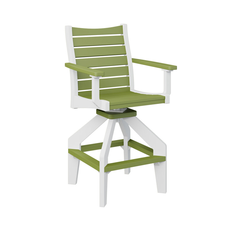 Chaise de bar pivotante Berlin Gardens Bristol, Vert kiwi, 26.5"