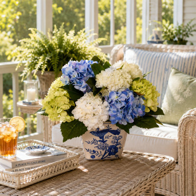 Faux Silk Arrangement in Vase