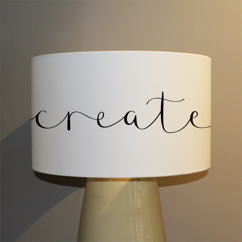 22cm H Canvas Drum Pendant Shade ( Clip On )