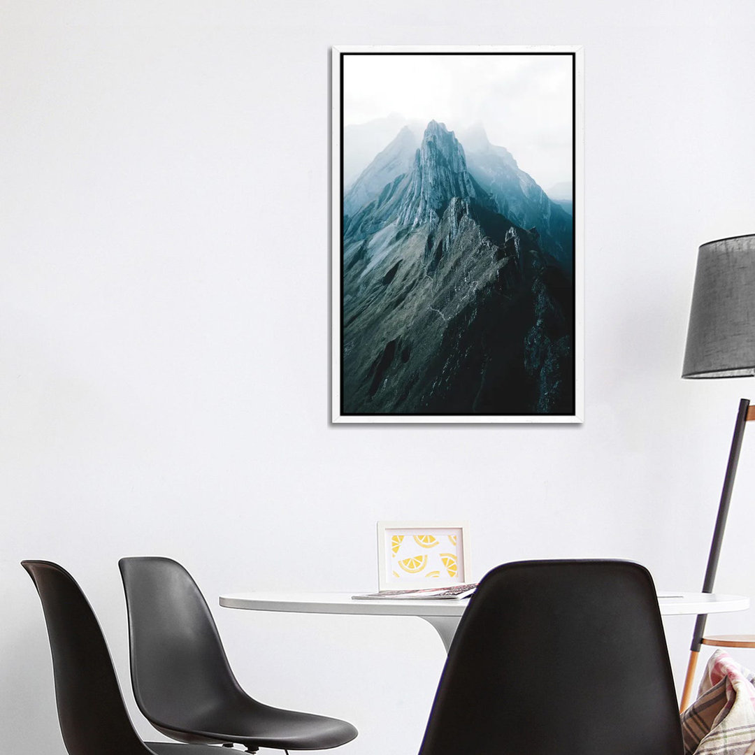 Swiss Mountain Peaks In Appenzell On A Hazy Day von Michael Schauer - Gallery-Wrapped Canvas Giclée on Canvas