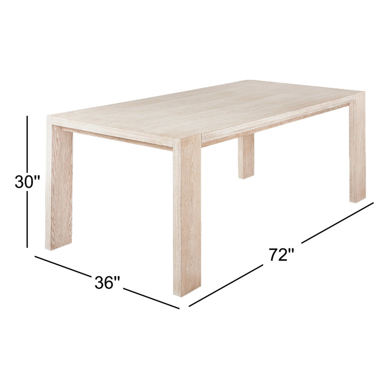 Plank Dining Table, White Wash Ash