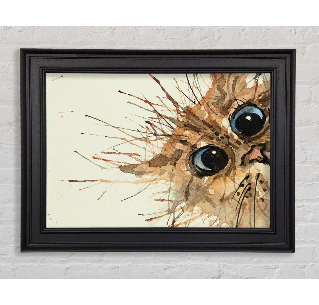 Aquarell Splat Cat - Druck