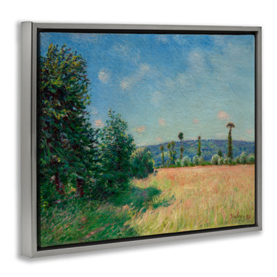 Sahurs Meadows in Morning Sun Floating Frame, design by Alfred Sisley