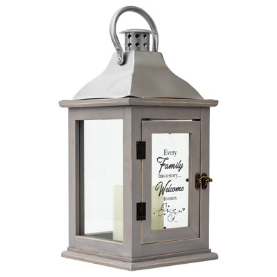 13'' H Tabletop Lantern with Candle Included