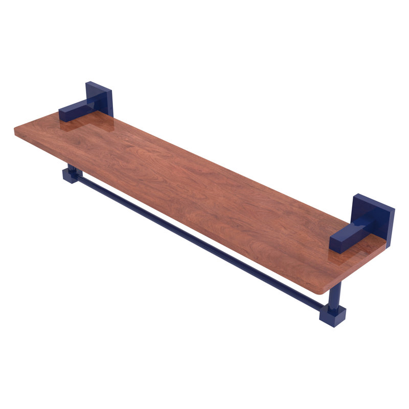 Étagère en bois de fer massif de la collection Montero IPE avec barre à serviettes intégrée Montero, Bleu méditerranéen
