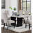 Attractive Elegant White Genuine Marble Table Top 1pc Dining Table Sturdy Design Solidwood Base Dining Room Table