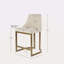 Tabouret de comptoir rembourré H 26 po avec base en métal