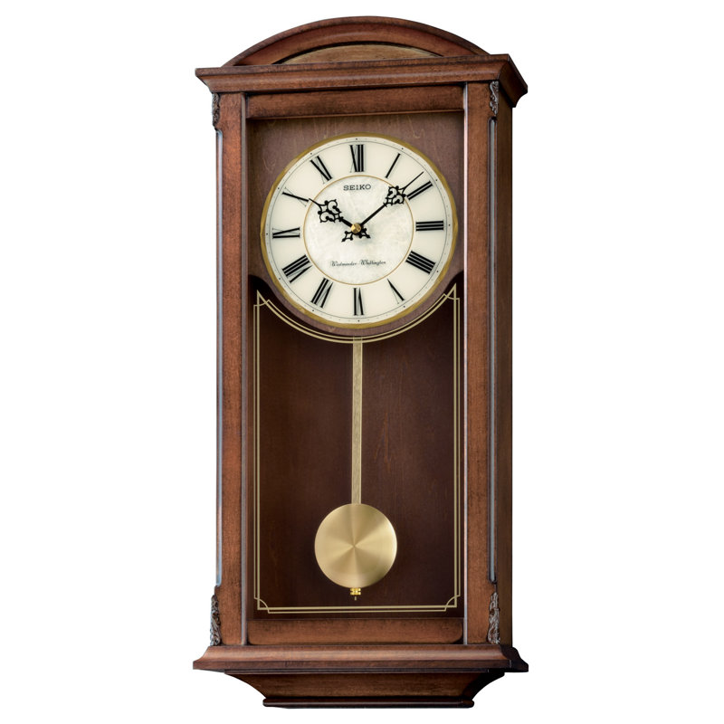 Wall-Pendulum, Chime, Quartz, Brown