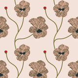 Flourish Floral Wallpaper Panel by Natalie Papier