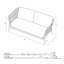 Aris 145cm Wide Straight Patio Sofa with Cushions