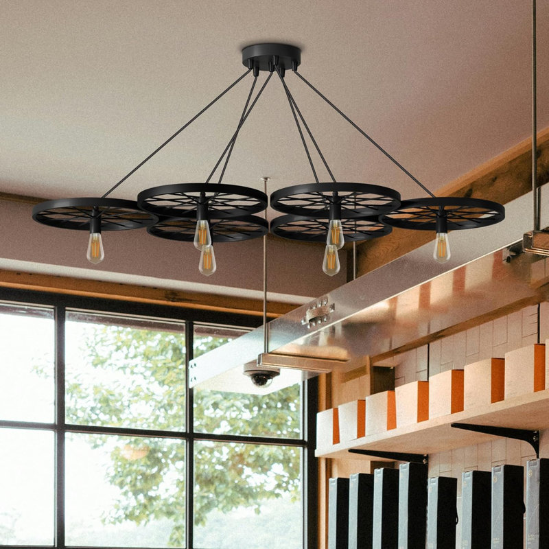 6 - Light Black Unique/Statement Pendant, Yes