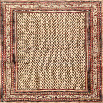 Tapis traditionnel rouge / beige