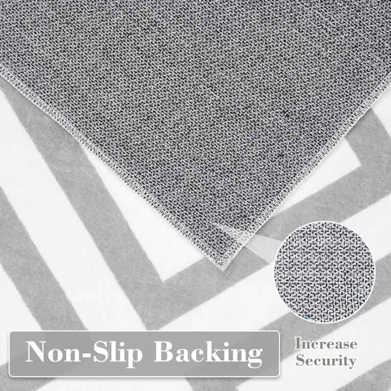 Kaliyan Washable Geometric Indoor Rug, Rectangle 5' x 7'