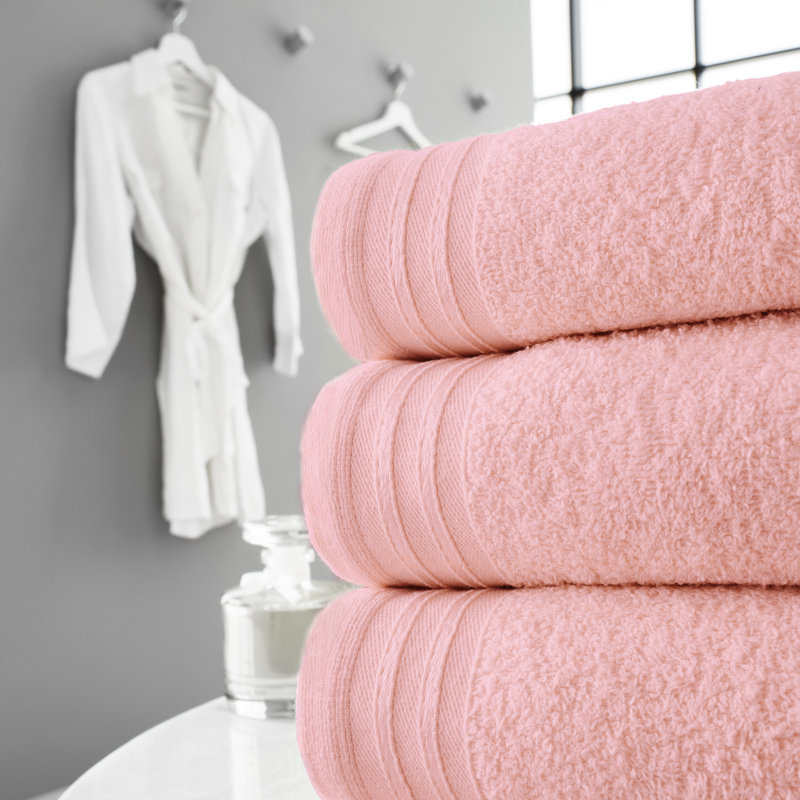 4pk Wilsford Bath Sheet 75x135, Blush Pink