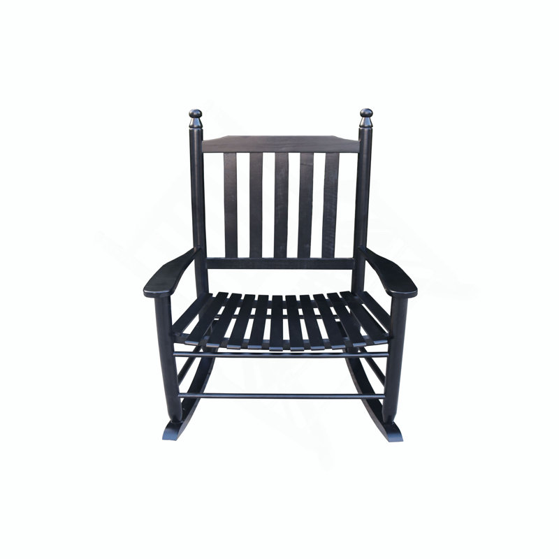 Chaise berçante en bois, Noir