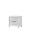 Ensemble de lit contemporain très grand lit 2 pièces table de chevet 3 pièces Coussin rembourré avec lumières à DEL Tête de lit blanc en bois massif