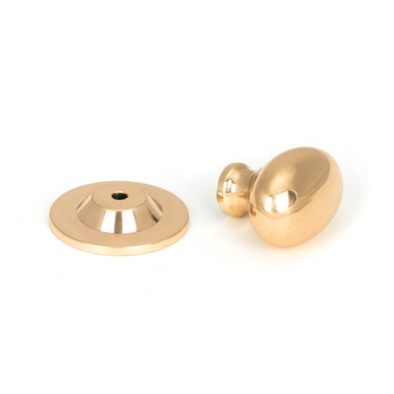 Polished Bronze Oval Cabinet Knob 40Mm, Polished Bronze