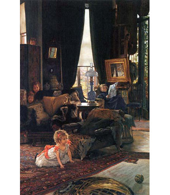 « hide-and-seek » par james tissot, reproduction d’art