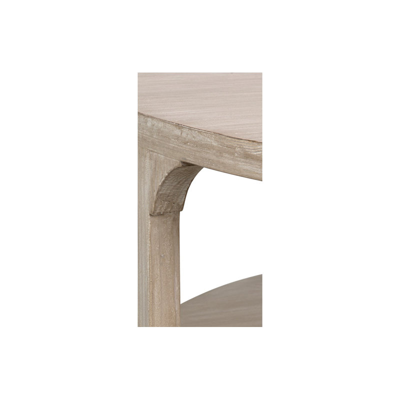 Petite table basse ronde Gimso, aulne, Espresso, H 17 po x L 48 po x l 48 po