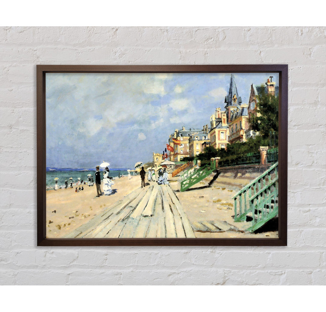 Monet Strand in Trouville - Einzelbildrahmen Kunstdrucke auf Leinwand