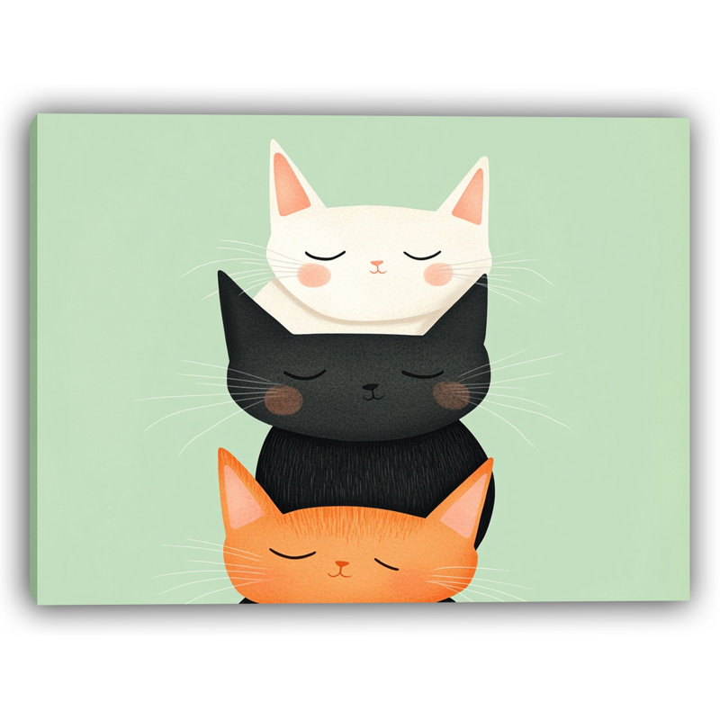 Chaton totem - Trio de chats endormis