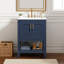 Meuble-lavabo moderne de 24 po au design sergé élégant avec charnières à fermeture en douceur, armoire de salle de bain avec structure ouverte au dos, tablette réglable-1096118113