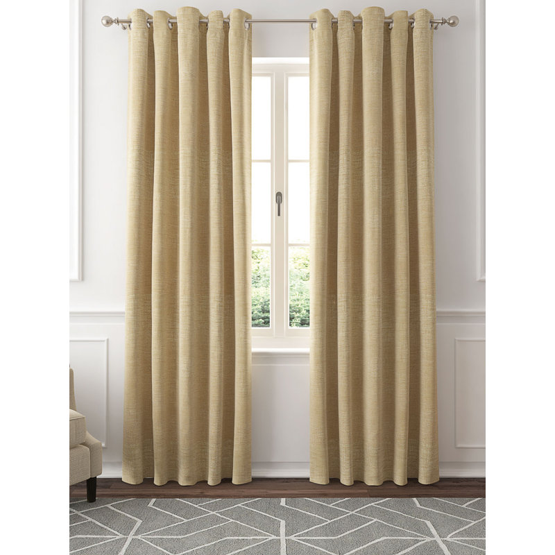 Venus Blackout Curtain Pair, Beige